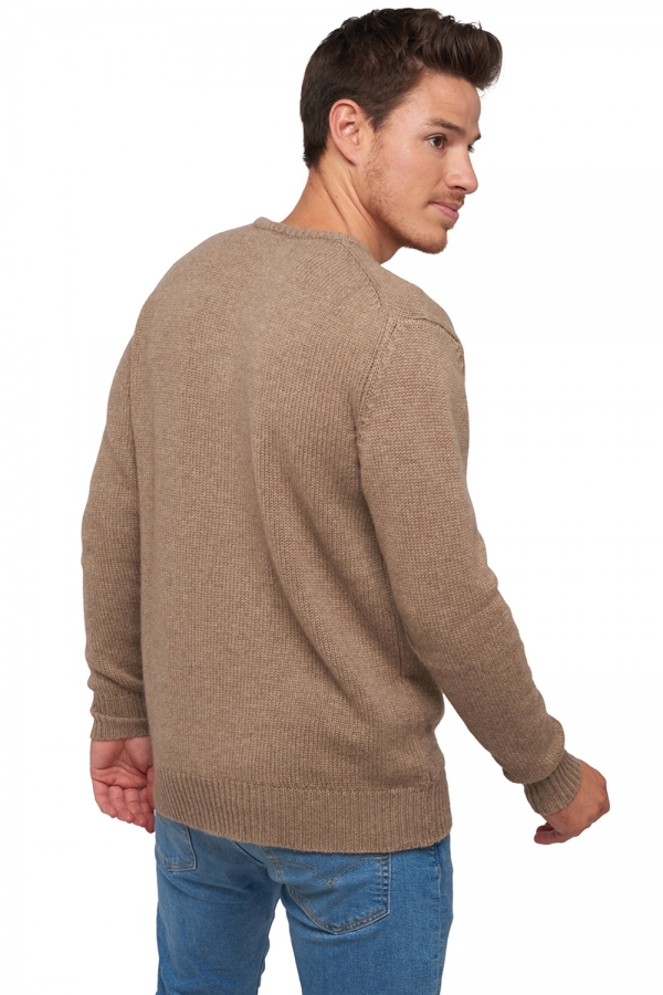  men chunky sweater natural bibi natural brown l
