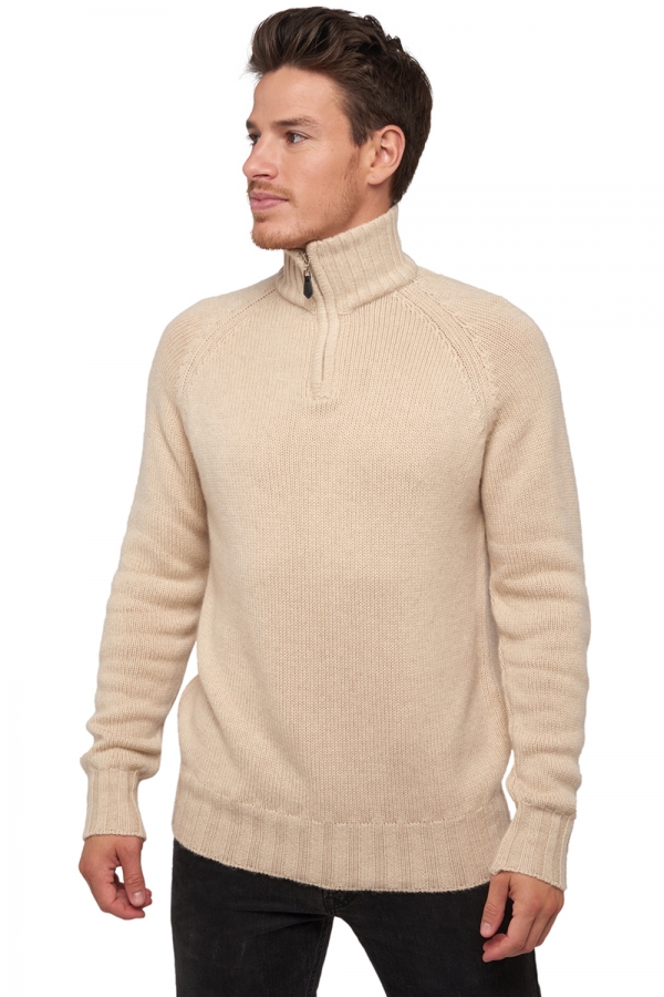  men polo style sweaters natural viero natural beige 4xl