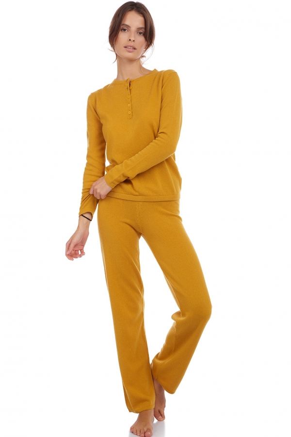 Cashmere accessories cocooning loan mustard 2xl