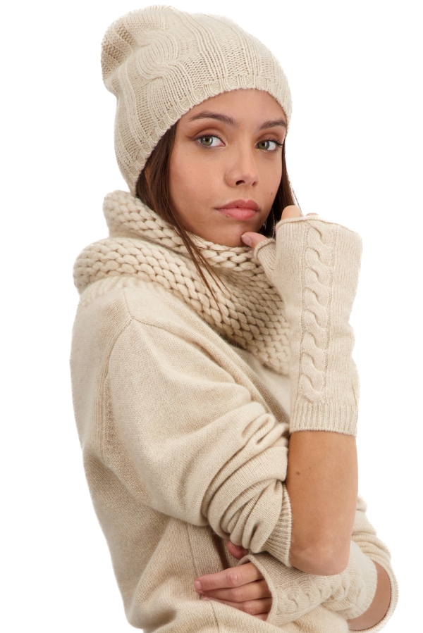 Cashmere accessories cocooning tiktak natural beige one size