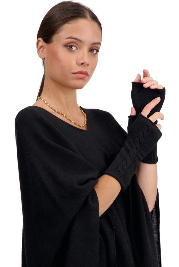 Cashmere accessories gloves tiktak black one size