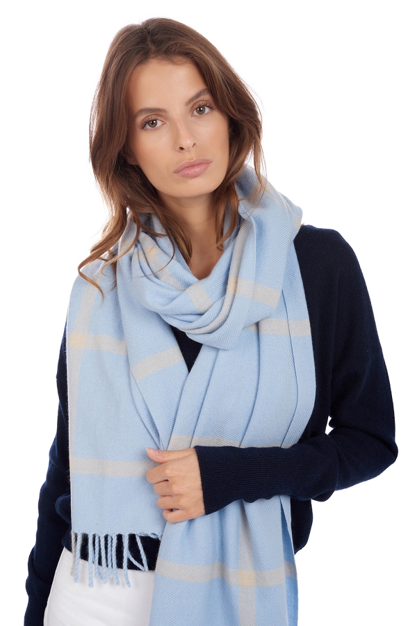 Cashmere accessories scarves mufflers amsterdam bayou vintage beige chine 50 x 210 cm