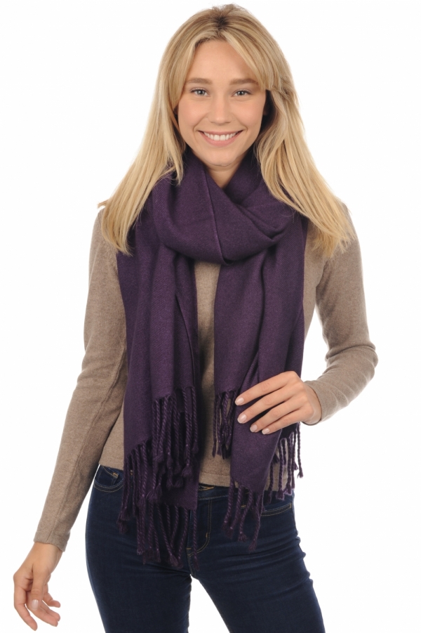 Cashmere accessories scarves mufflers niry purple violet 200x90cm