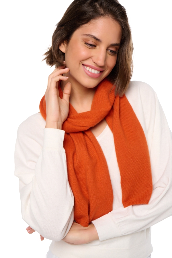 Cashmere accessories scarves mufflers ozone marmelade 160 x 30 cm