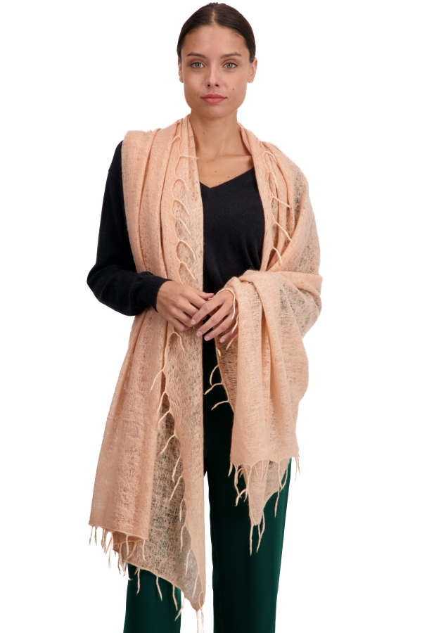 Cashmere accessories scarves mufflers tresor nude 200 cm x 90 cm