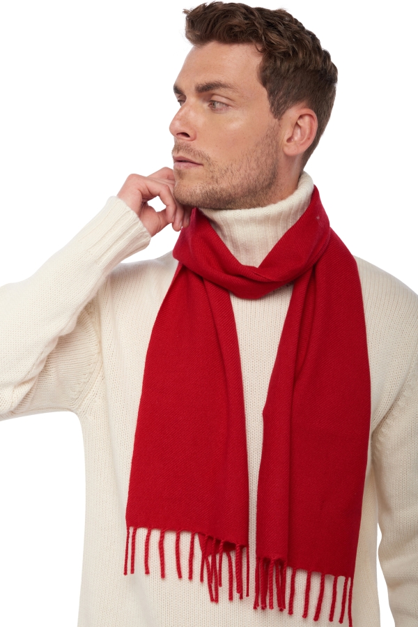 Cashmere accessories scarves mufflers zak170 deep red 170 x 25 cm