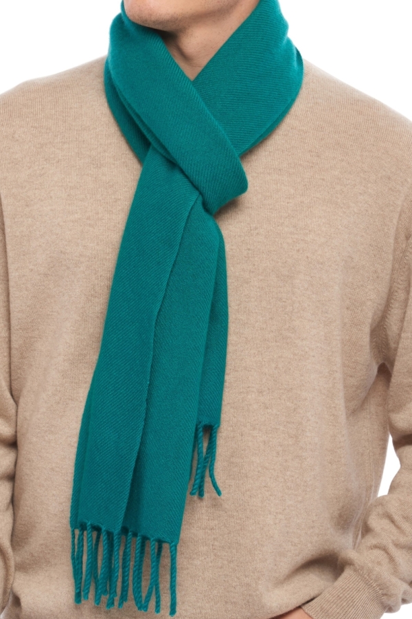 Cashmere accessories scarves mufflers zak200 forest green 200 x 35 cm