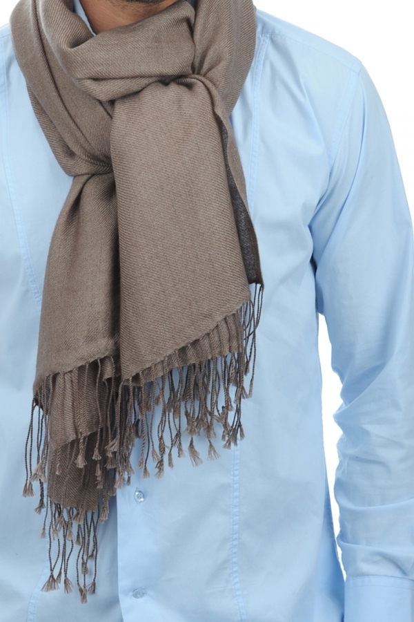 Cashmere accessories shawls diamant chestnut 204 cm x 92 cm