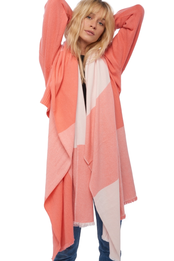 Cashmere accessories shawls verona shinking violet peach 225 x 75 cm
