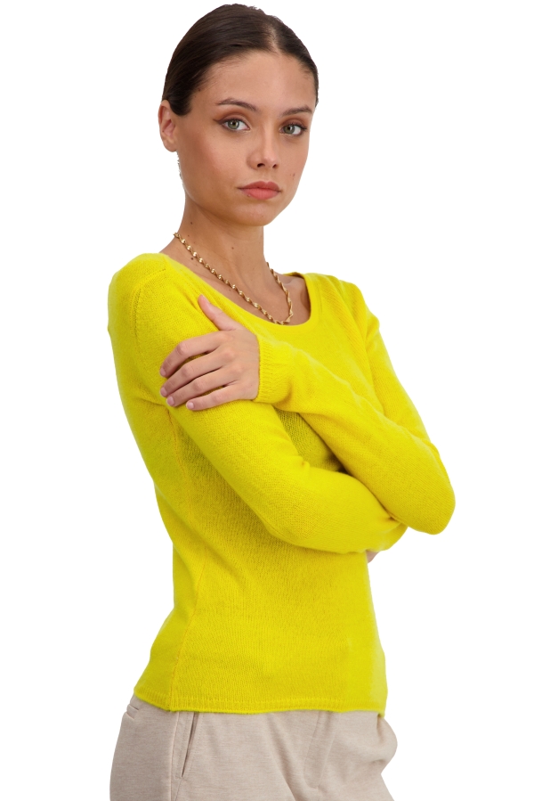 Cashmere ladies basic sweaters at low prices caleen cyber yellow xs