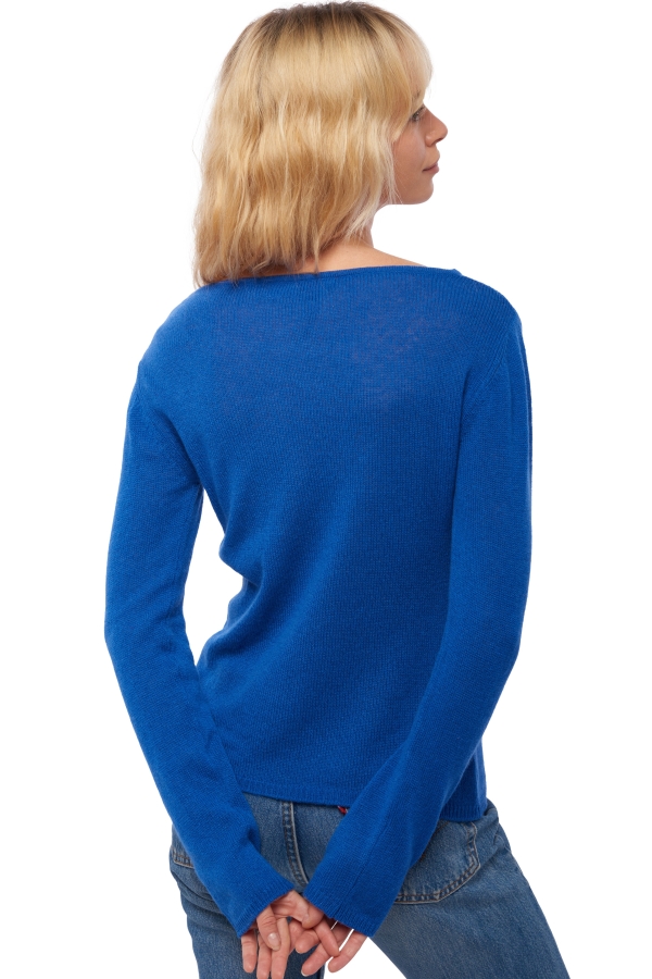 Cashmere ladies basic sweaters at low prices caleen lapis blue l