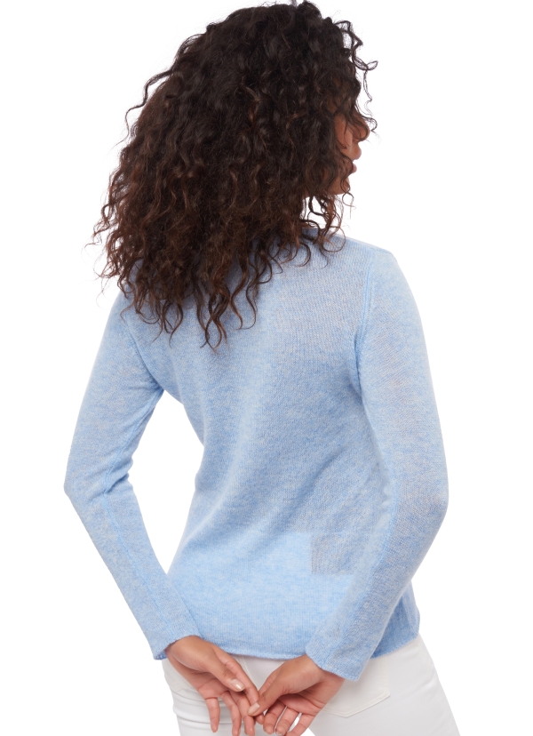 Cashmere ladies basic sweaters at low prices flavie azur blue chine m
