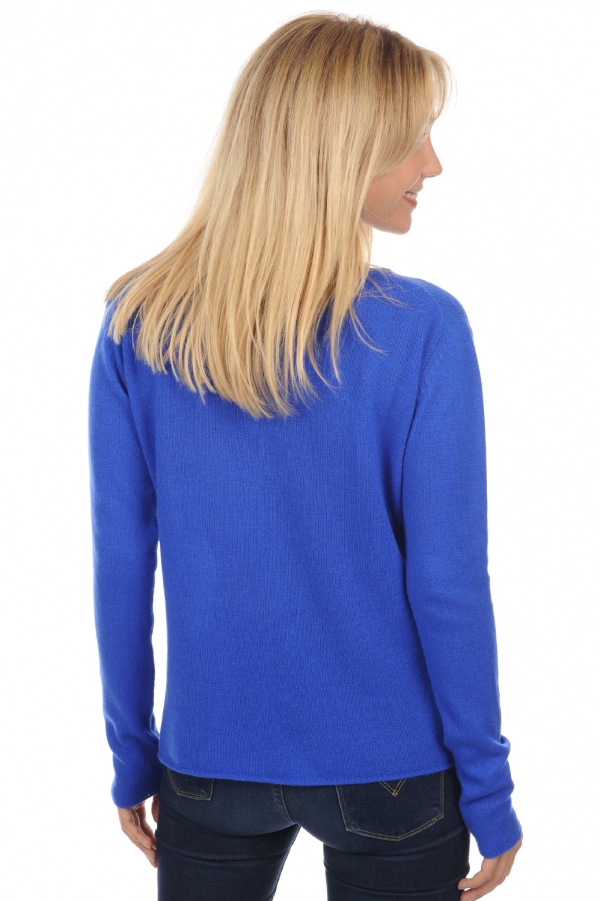 Cashmere ladies basic sweaters at low prices flavie lapis blue l