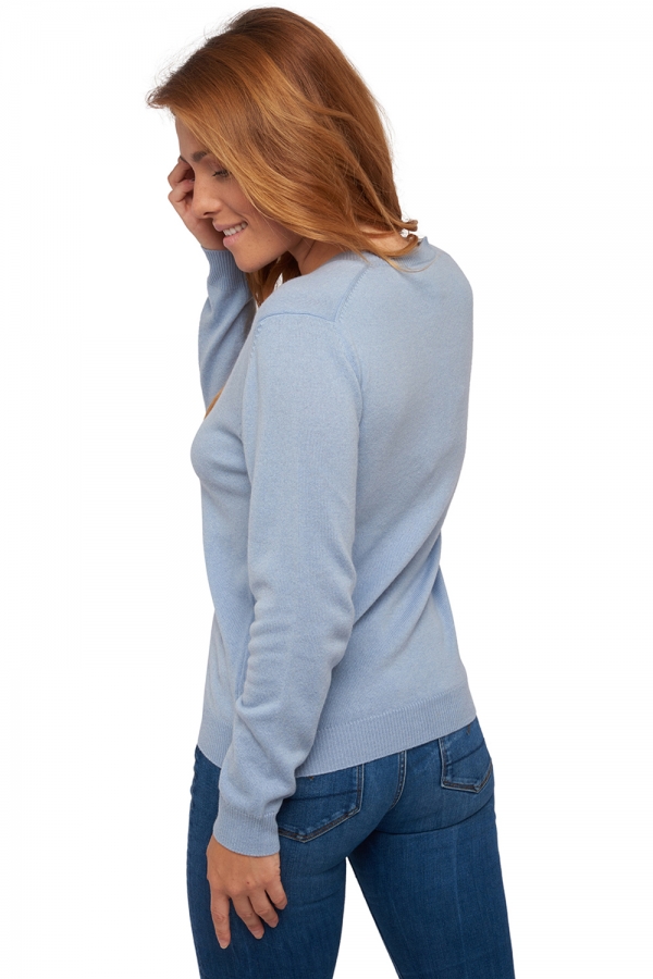 Cashmere ladies basic sweaters at low prices taline first sky blue 2xl