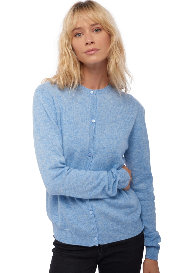 Cashmere ladies basic sweaters at low prices tyra first powder blue xs