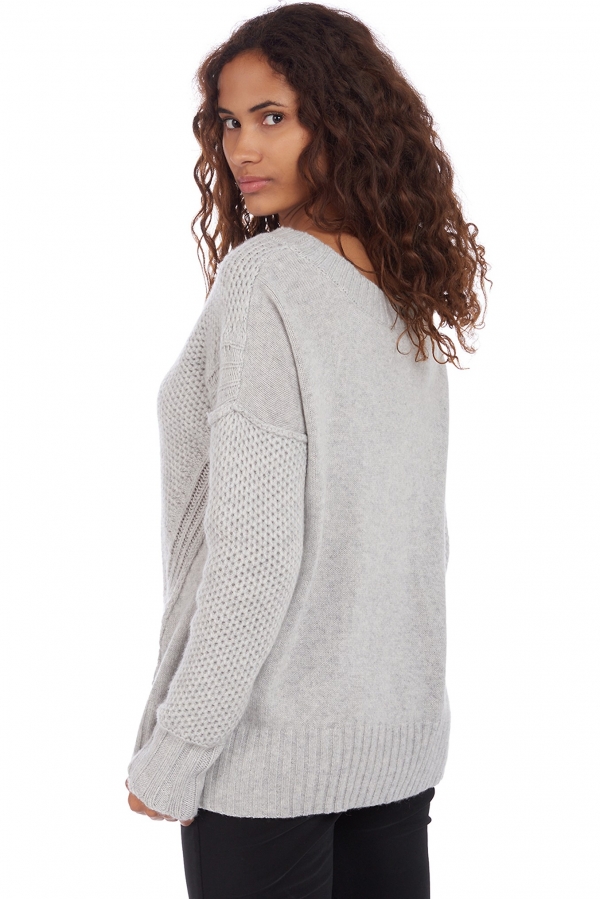 Cashmere ladies chunky sweater berlin flanelle chine s2