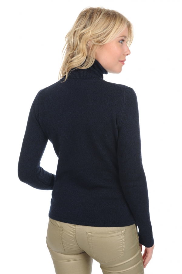 Cashmere ladies chunky sweater lyanne bleu noir m