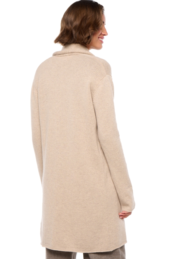 Cashmere ladies chunky sweater perla natural beige s