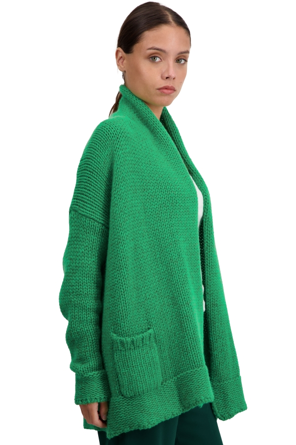 Cashmere ladies chunky sweater vienne basil new green xs