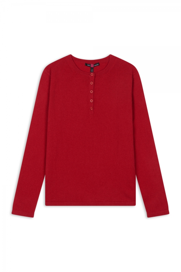 Cashmere ladies cocooning loan blood red l
