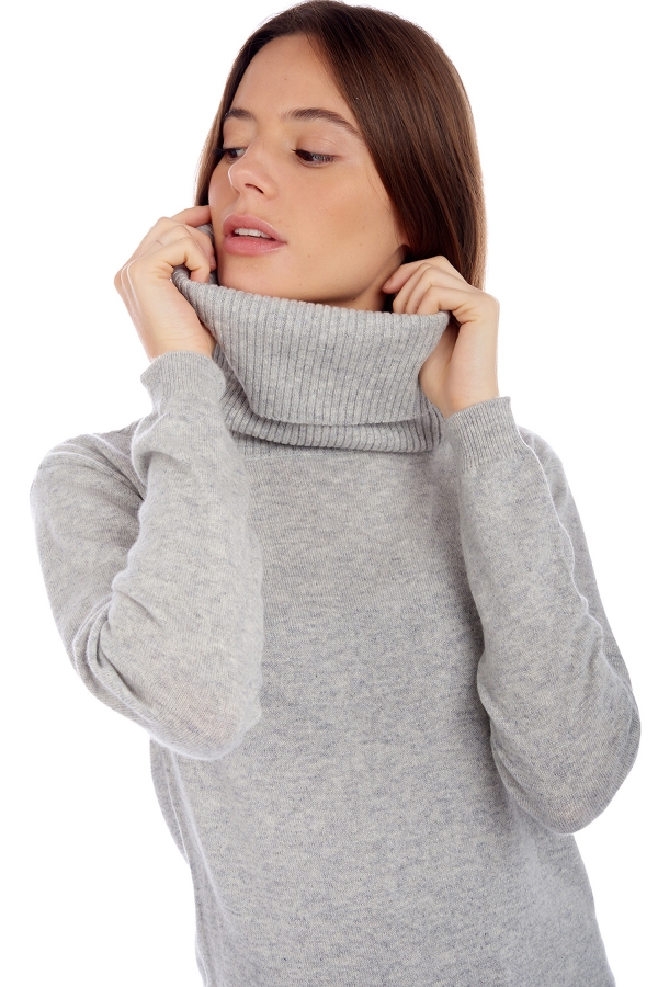 Cashmere ladies roll neck anapolis flanelle chine m