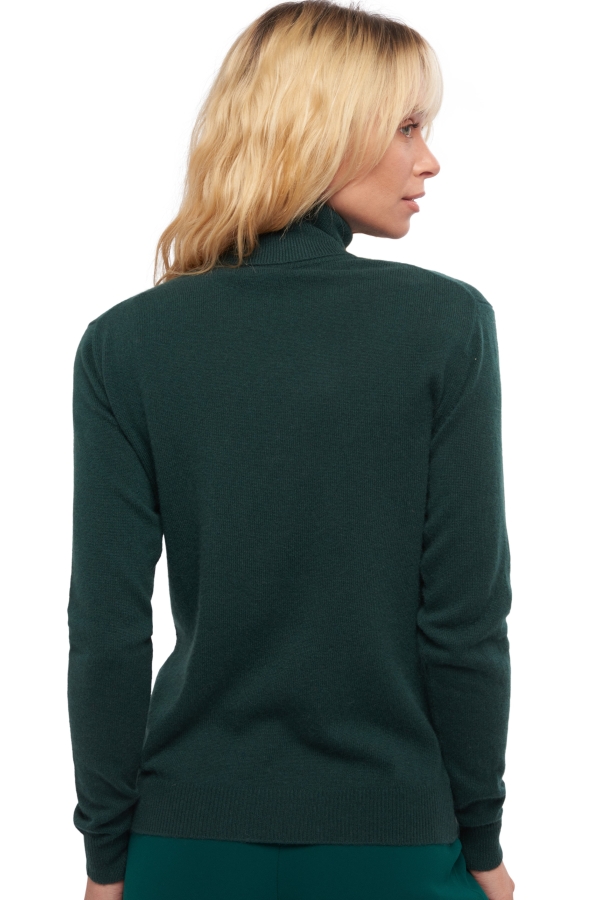 Cashmere ladies roll neck tale first pine green xs