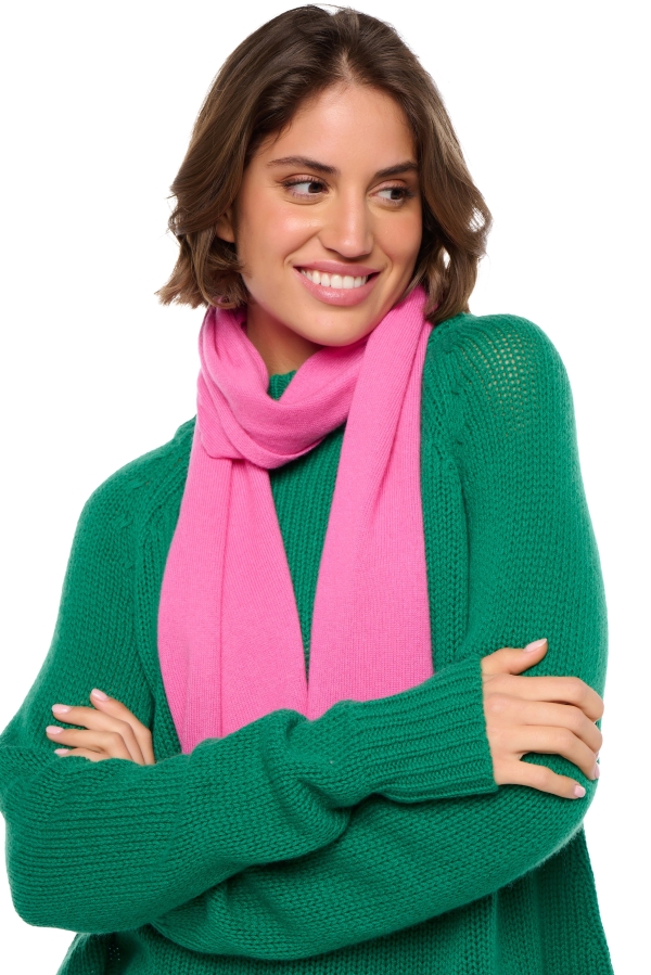 Cashmere ladies scarves mufflers ozone pink castle 160 x 30 cm