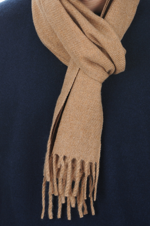 Cashmere ladies scarves mufflers zak170 camel chine 170 x 25 cm