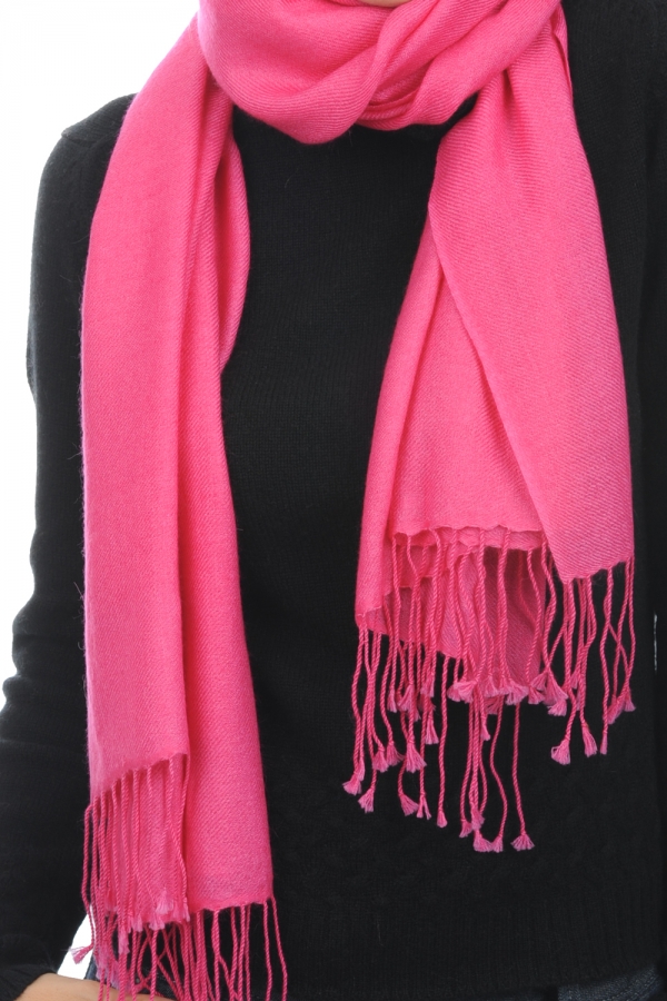 Cashmere ladies shawls diamant icecream pink 204 cm x 92 cm
