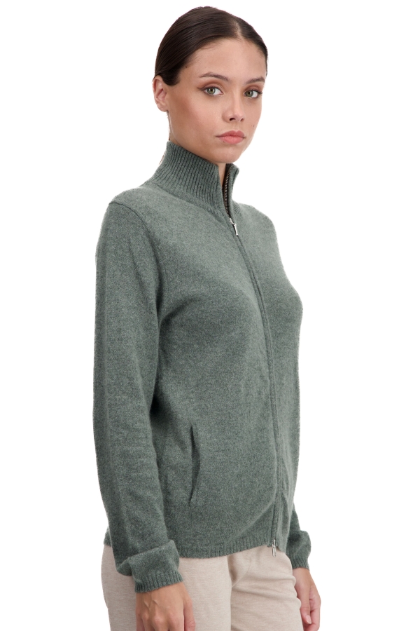 Cashmere ladies thames first military green s