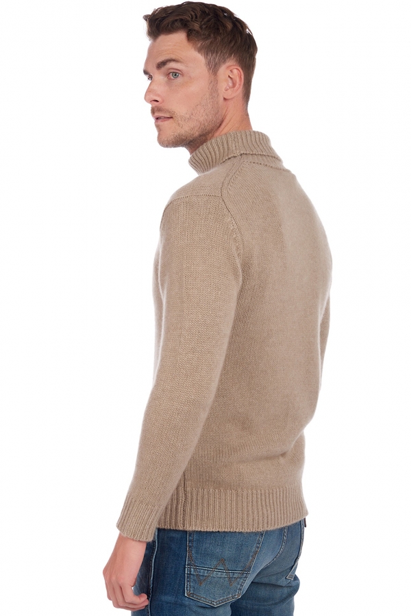 Cashmere men chunky sweater artemi natural stone l