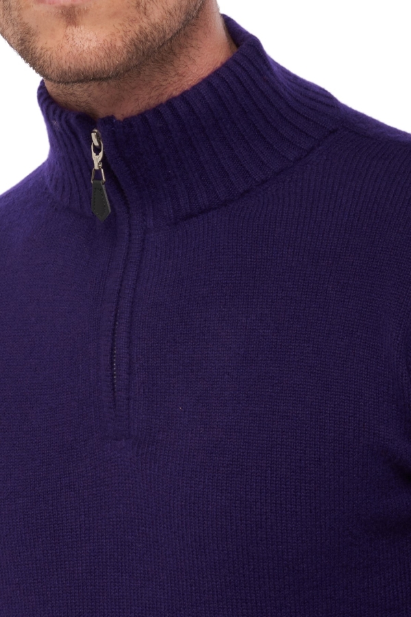 Cashmere men chunky sweater donovan deep purple m