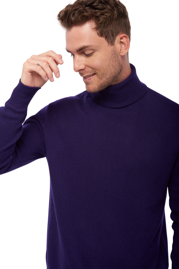 Cashmere men chunky sweater edgar 4f deep purple m