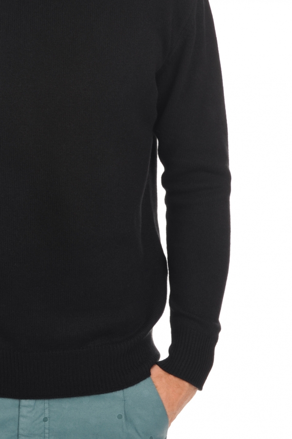 Cashmere men chunky sweater edgar 4f premium black 3xl