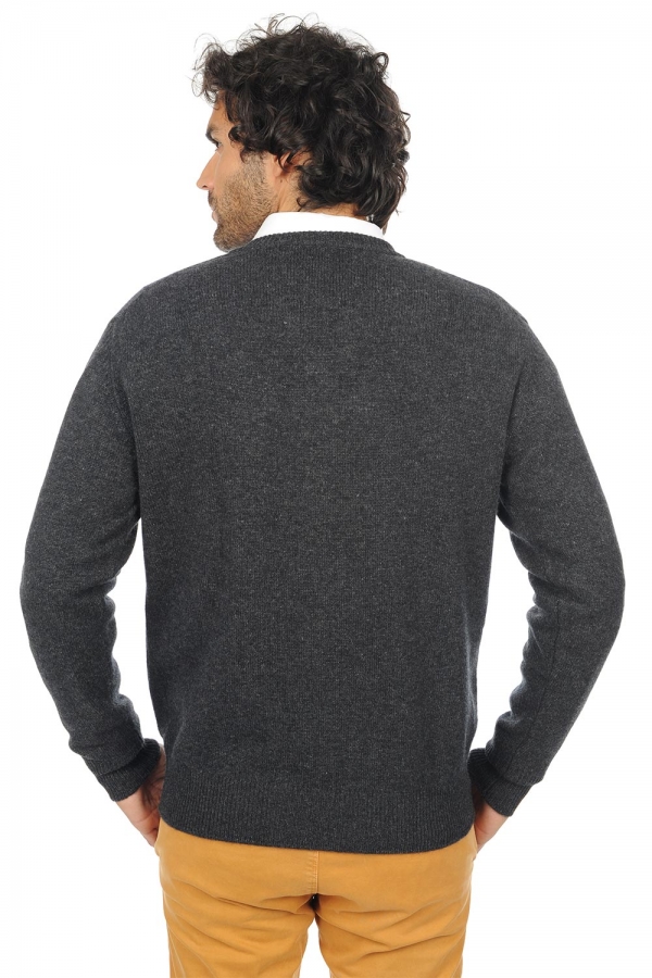 Cashmere men chunky sweater hippolyte 4f charcoal marl m