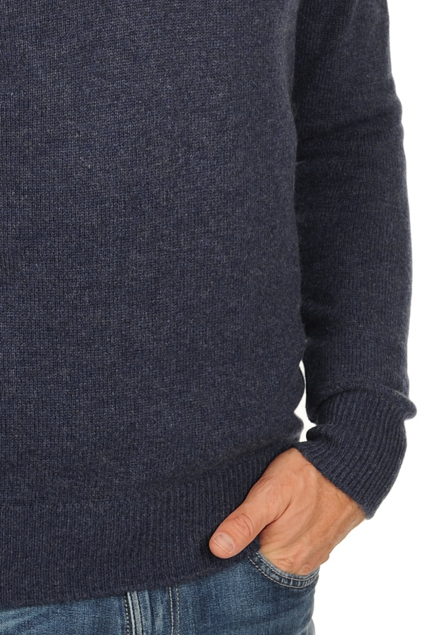 Cashmere men chunky sweater hippolyte 4f indigo l