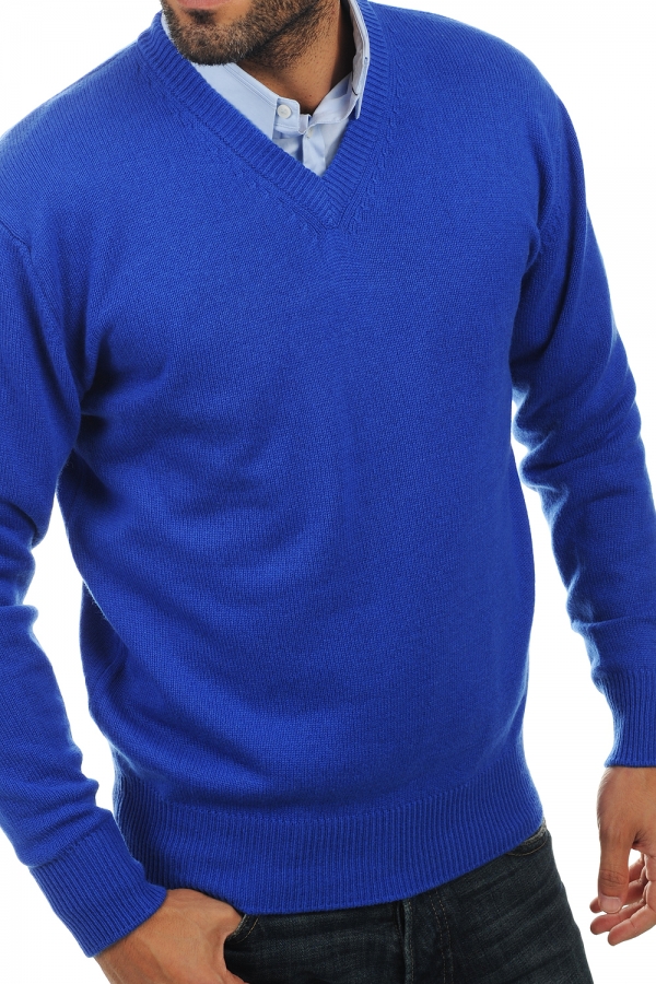 Cashmere men chunky sweater hippolyte 4f lapis blue 3xl