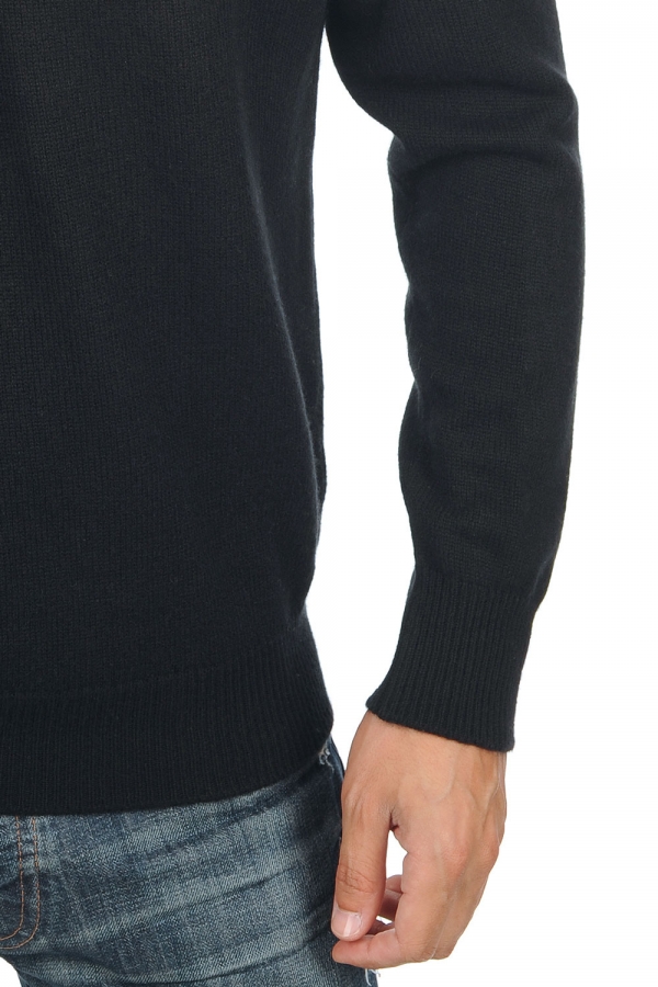 Cashmere men chunky sweater hippolyte 4f premium black 4xl