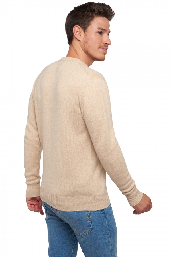 Cashmere men chunky sweater nestor 4f natural beige xl