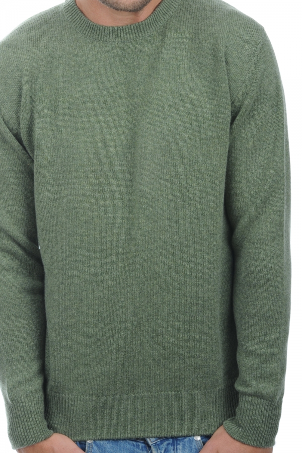 Cashmere men chunky sweater nestor 4f olive chine 4xl