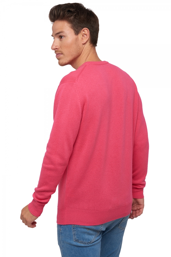 Cashmere men chunky sweater nestor 4f shocking pink 2xl