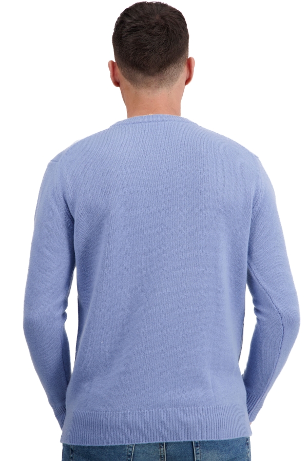 Cashmere men chunky sweater touraine first light blue xl