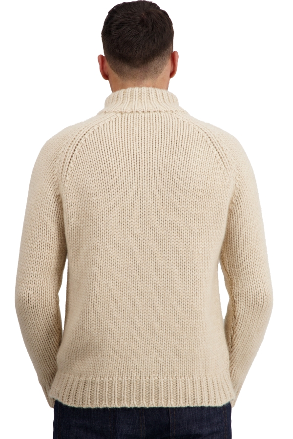 Cashmere men chunky sweater tripoli natural winter dawn natural beige m