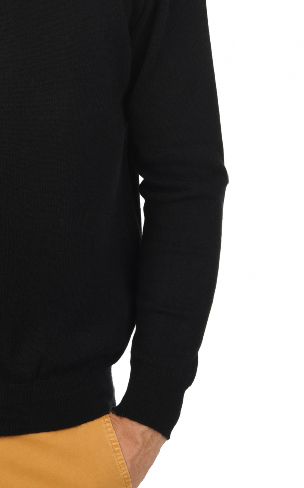 Cashmere men polo style sweaters alexandre premium black m