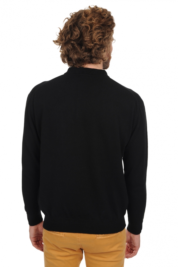 Cashmere men polo style sweaters alexandre premium black m