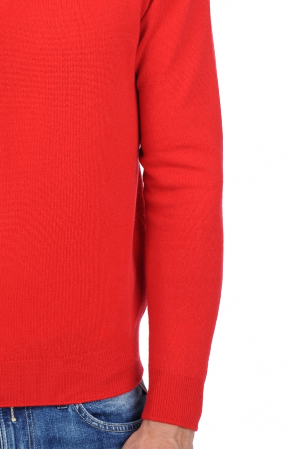 Cashmere men polo style sweaters alexandre premium tango red 4xl