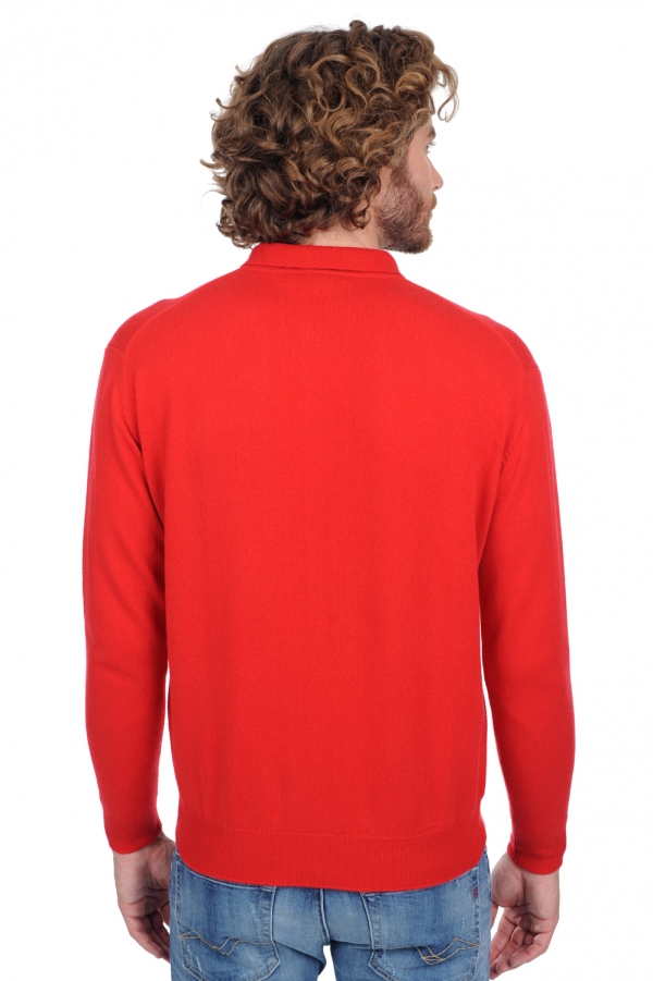 Cashmere men polo style sweaters alexandre premium tango red xs