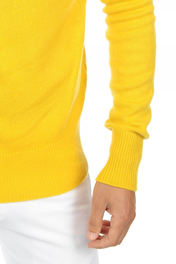 Cashmere men polo style sweaters donovan cyber yellow m