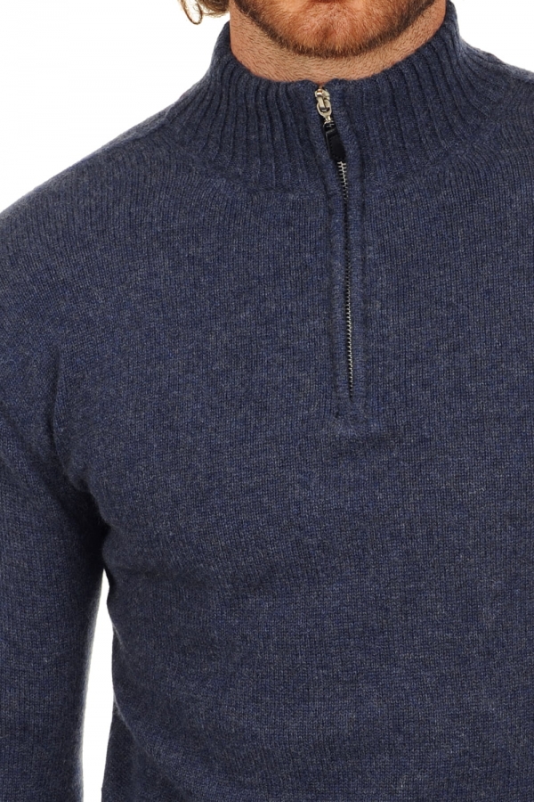Cashmere men polo style sweaters donovan indigo 2xl