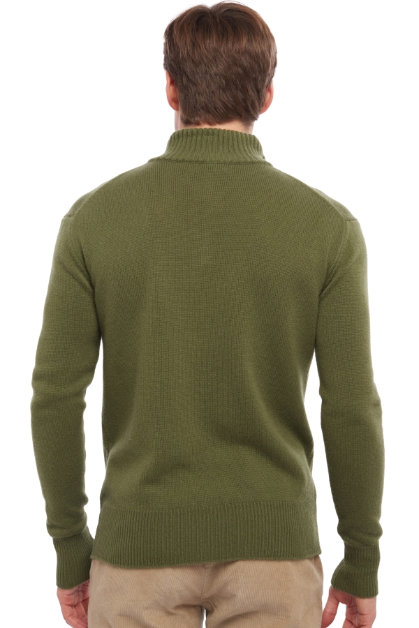 Cashmere men polo style sweaters donovan ivy green 2xl